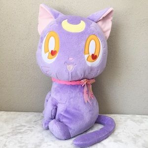 Sailor Moon purple Luna cat with Ribbon Plush